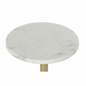 Tavolo aggiuntivo DKD Home Decor Dorato Metallo Marmo 27 x 27 x 62 cm
