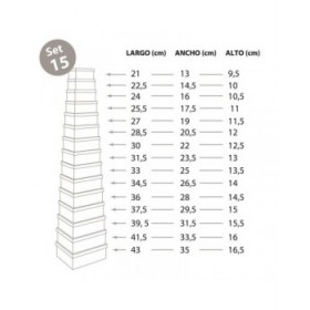 Set di Scatole Decorative Versa Cartone (15 Pezzi)