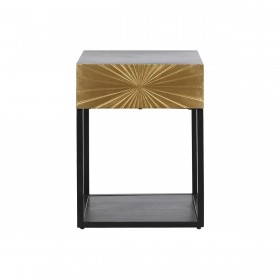 Comodino DKD Home Decor Dorato 35 x 40 x 55 cm Nero Metallo Legno