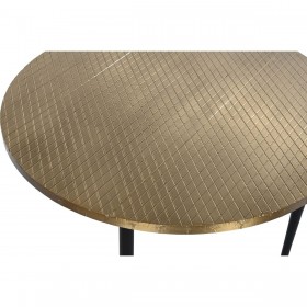 Tavolino da Caffè DKD Home Decor Glamour Nero Dorato Legno Metallo 85 x 85 x 45 cm