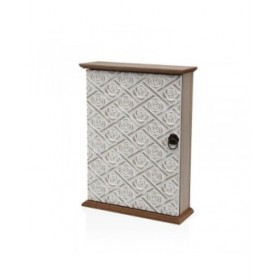 Armadietto portachiavi Versa Bianco 6 x 26,5 x 20 cm Rose