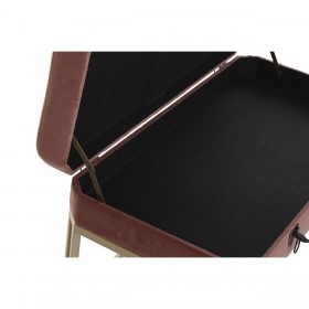 Panca DKD Home Decor   Rosa Dorato Metallo Velluto (80 x 40 x 47 cm)