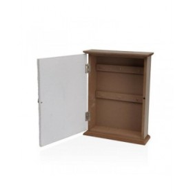 Armadietto portachiavi Versa Bianco 6 x 26,5 x 20 cm Rose