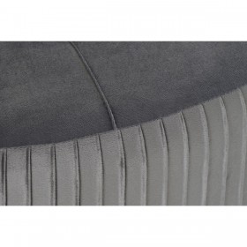 Poggiapiedi DKD Home Decor 80 x 80 x 38 cm Scandi Grigio Legno Velluto Grigio scuro Velvet