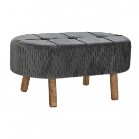 Panca DKD Home Decor   Grigio Naturale Grigio scuro Legno 80 x 46 x 38 cm