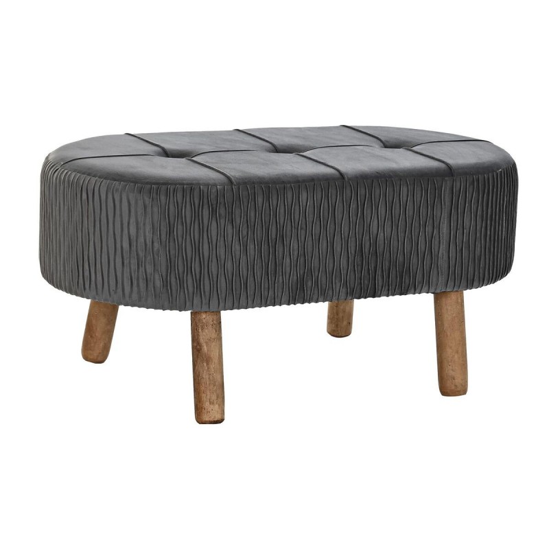 Panca DKD Home Decor   Grigio Naturale Grigio scuro Legno 80 x 46 x 38 cm