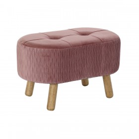 Panca DKD Home Decor   Naturale Rosa Legno Velluto (60 x 35 x 36 cm)