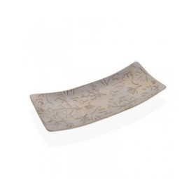 Centrotavola Versa Dorato Fiori 16 x 4,5 x 38,5 cm