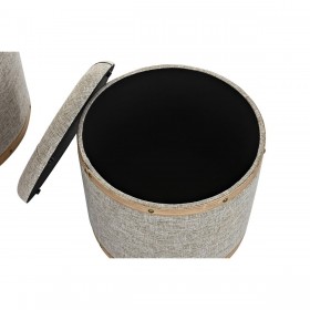 Panca DKD Home Decor   Beige Naturale Legno Metallo Plastica 30 x 40 cm 120 x 44 x 43 cm