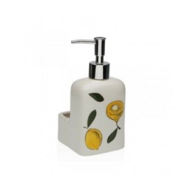 Dispenser di Sapone Versa Ceramica ABS Dolomite Limone 9 x 18,5 x 8 cm