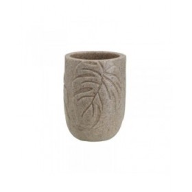 Portaspazzolini da Denti Versa Palm Crema Resina 7 x 9 x 7 cm