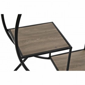Scaffale DKD Home Decor Nero Grigio chiaro Metallo Abete 90 x 30 x 100 cm (1)