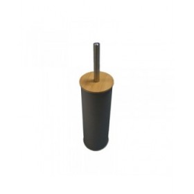 Scopino per il Bagno Versa Nero Metallo Bambù 38,4 cm