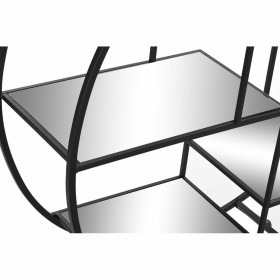 Scaffale DKD Home Decor Nero Metallo Specchio 95 x 27 x 105 cm