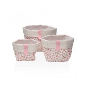 Set di Cestini Versa Amore 14 x 14 x 14 cm