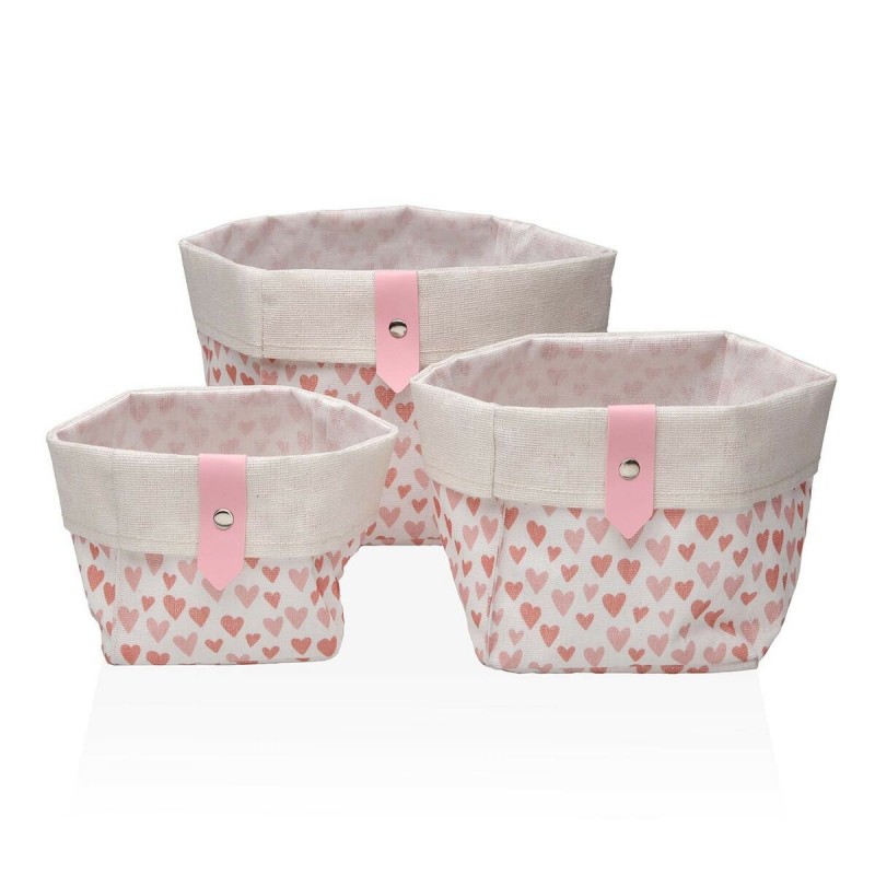 Set di Cestini Versa Amore 14 x 14 x 14 cm
