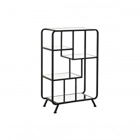 Scaffale DKD Home Decor Nero Metallo Cristallo 60 x 28 x 93 cm (1)