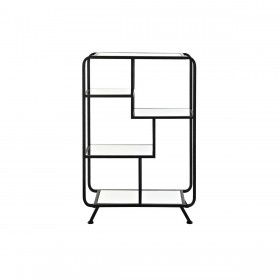 Scaffale DKD Home Decor Nero Metallo Cristallo 60 x 28 x 93 cm (1)