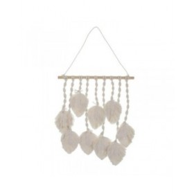 Decorazione da Parete Versa Bianco Fogli 60 x 40 cm