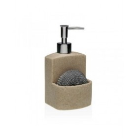 Dispenser di Sapone Versa Beige Resina Ceramica Minimalista