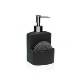 Dispenser di Sapone Versa Nero Resina Ceramica Minimalista