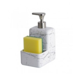 Dispenser di Sapone Versa Ceramica ABS Dolomite 9 x 19 x 12,5 cm