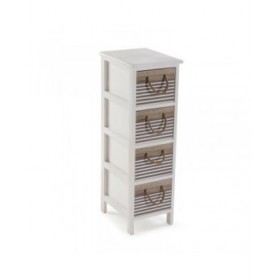 Cassettiera Versa Tabo Tessile Legno di paulownia 32 x 81 x 26 cm