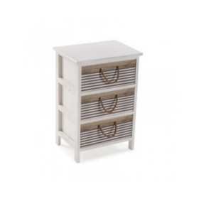 Cassettiera Versa Tabo Tessile Legno di paulownia 29 x 58 x 40 cm
