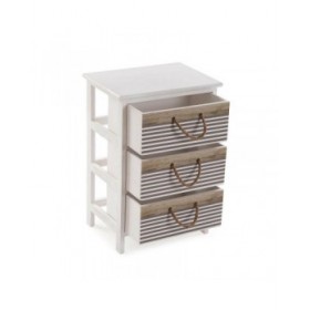 Cassettiera Versa Tabo Tessile Legno di paulownia 29 x 58 x 40 cm