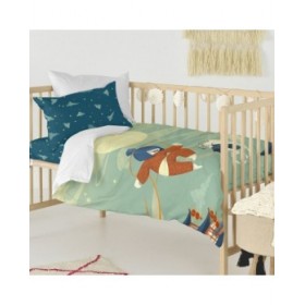 Set di copripiumino HappyFriday Mr Fox The warrior Multicolore Culla Neonato 2 Pezzi