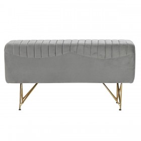 Panca DKD Home Decor   90 x 31 x 47 cm Grigio Dorato Metallo