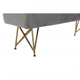Panca DKD Home Decor   90 x 31 x 47 cm Grigio Dorato Metallo
