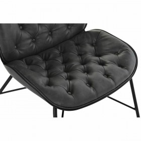 Poltrona DKD Home Decor Nero Grigio scuro Metallo 69 x 76 x 85 cm