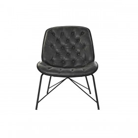 Poltrona DKD Home Decor Nero Grigio scuro Metallo 69 x 76 x 85 cm