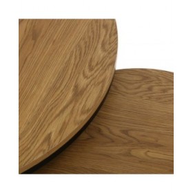 Set di 2 tavoli Versa Aurea Nero 48 x 48 x 42 cm 80 x 80 x 48 cm