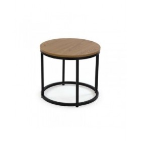 Set di 2 tavoli Versa Aurea Nero 48 x 48 x 42 cm 80 x 80 x 48 cm