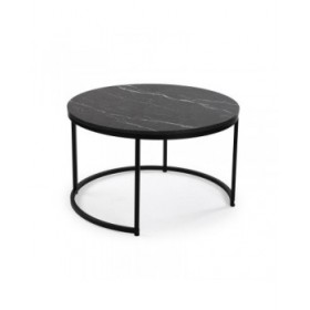 Set di 2 tavoli Versa Aurea 48 x 48 x 42 cm 80 x 80 x 48 cm