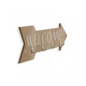 Appendiabiti da parete Versa Welcome Legno MDF 4 x 14,5 x 48 cm