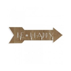 Appendiabiti da parete Versa Be Happy Legno MDF 4 x 14,5 x 48 cm