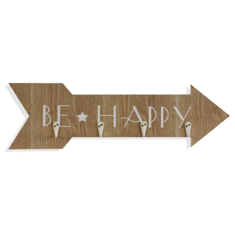 Appendiabiti da parete Versa Be Happy Legno MDF 4 x 14,5 x 48 cm