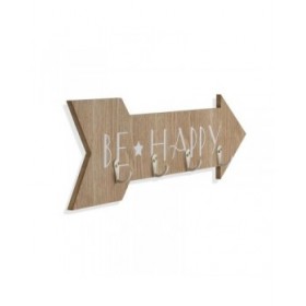 Appendiabiti da parete Versa Be Happy Legno MDF 4 x 14,5 x 48 cm