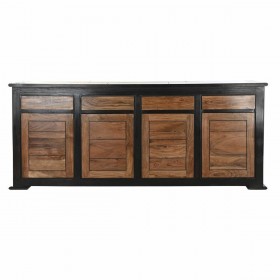 Credenza DKD Home Decor Nero Naturale Acacia