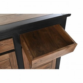 Credenza DKD Home Decor Nero Naturale Acacia