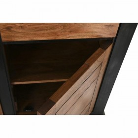Credenza DKD Home Decor Nero Naturale Acacia