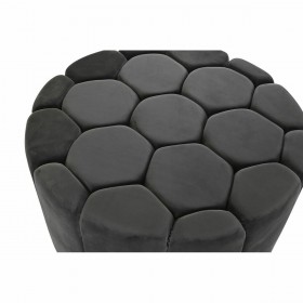 Poggiapiedi DKD Home Decor Grigio 30 % Poliestere (85 x 85 x 48 cm)