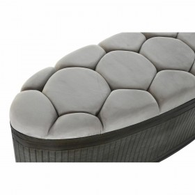 Panca DKD Home Decor   Beige Metallo Poliestere Marrone scuro (121 x 44 x 47,5 cm)