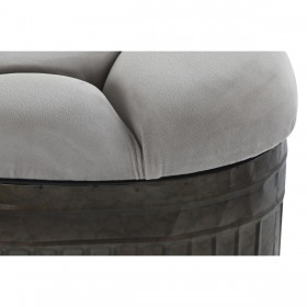 Panca DKD Home Decor   Beige Metallo Poliestere Marrone scuro (121 x 44 x 47,5 cm)