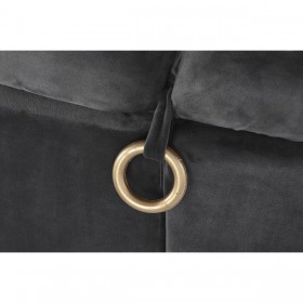 Panca DKD Home Decor   Grigio Metallo Poliestere (125 x 56 x 53 cm)