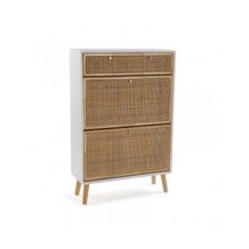 Scarpiera Versa Vega Rattan Legno di paulownia 25,5 x 106 x 70 cm