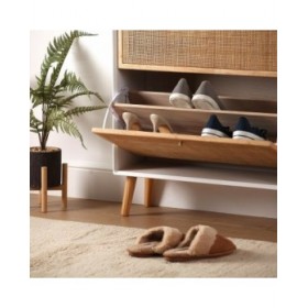 Scarpiera Versa Vega Rattan Legno di paulownia 25,5 x 106 x 70 cm